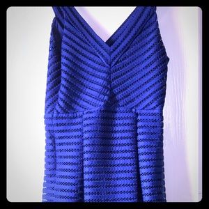 Express V Neck Navy Dress